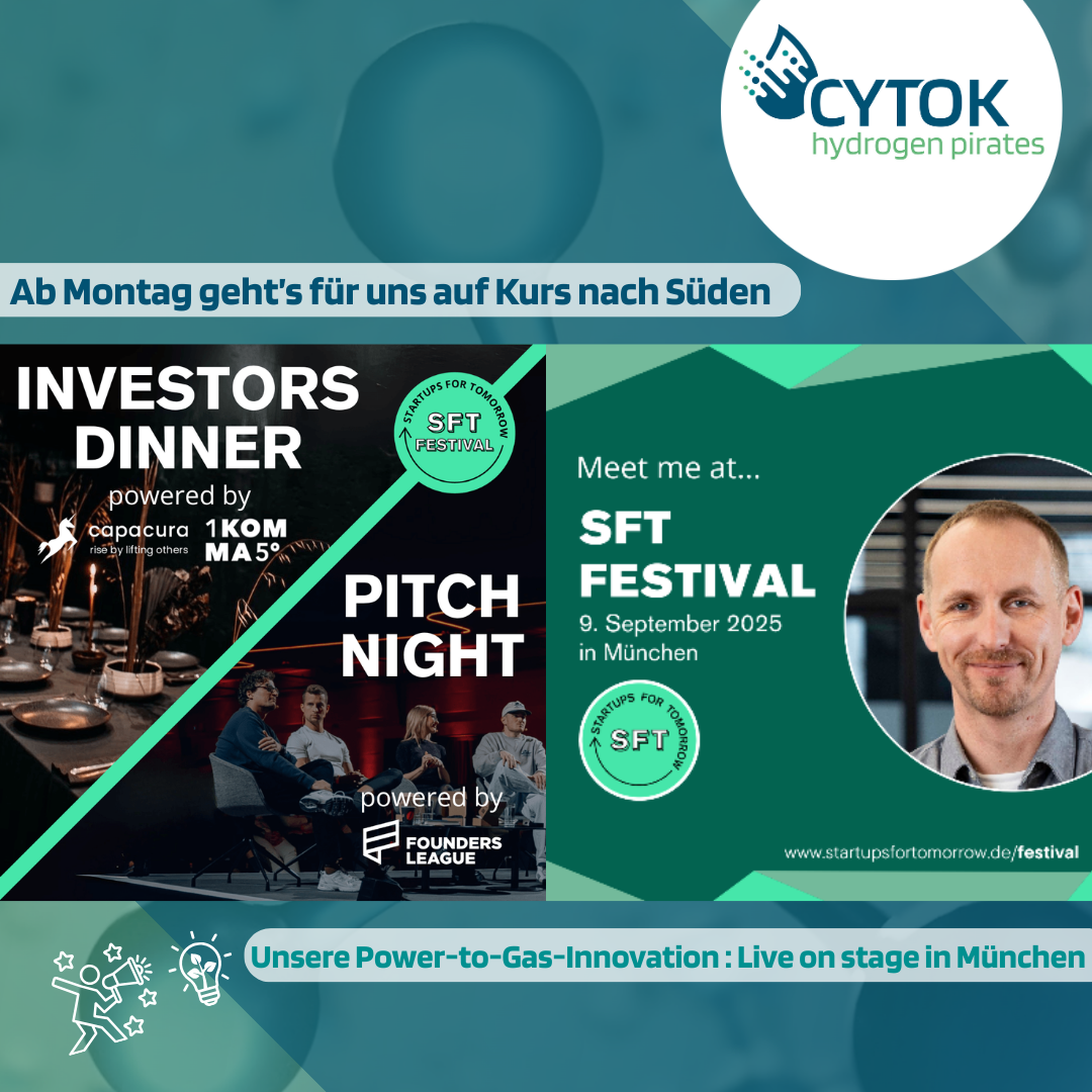 LinkedIn Kachel Startups For Tomorrow Festival, CYTOK, CYTOK - hydrogen pirates, hydrogen pirates, Start ups for Tomorrow