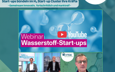 CYTOK im H₂-Webinar – Mutige Ideen sind der Treibstoff, der die deutsche Start-up-Welt antreibt!
