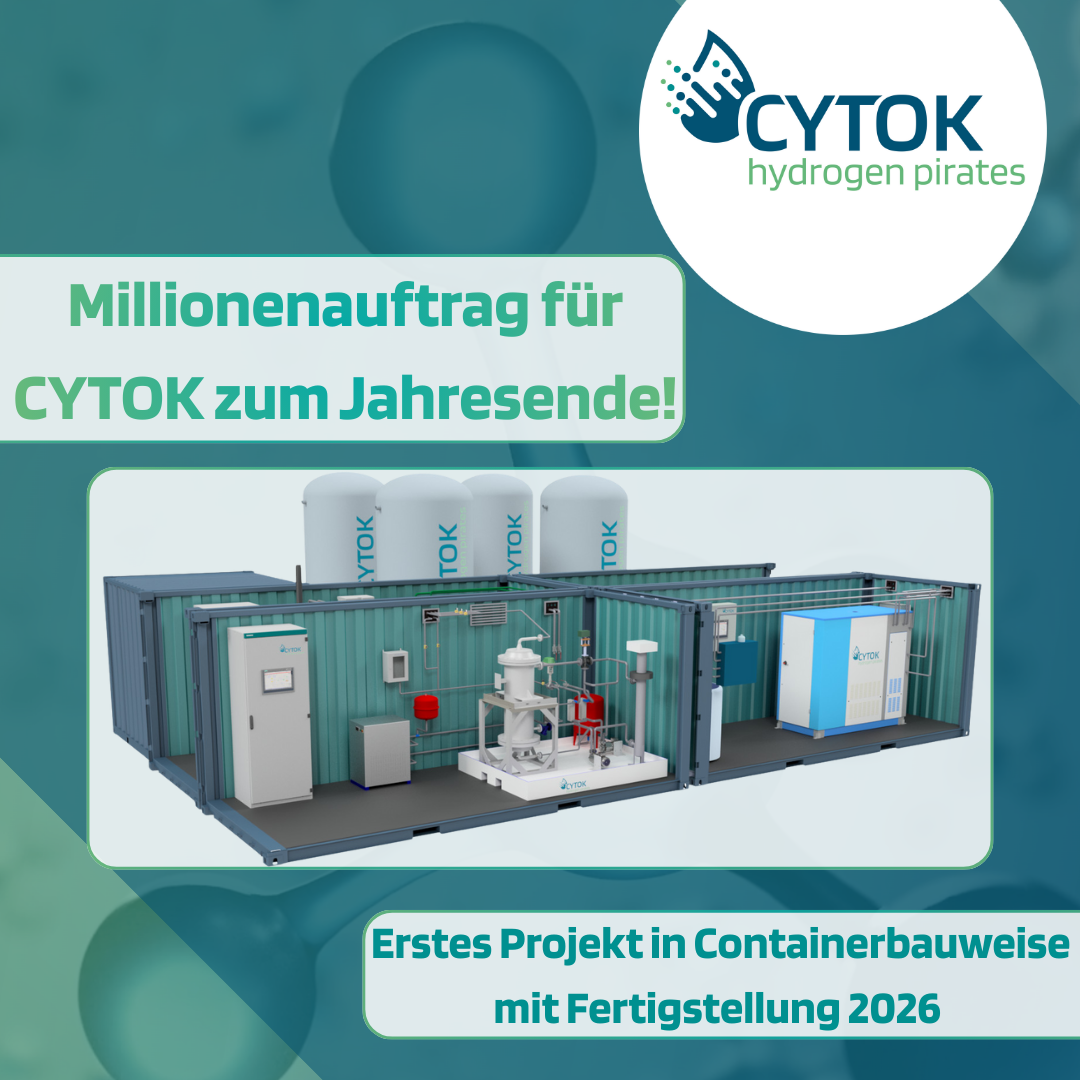 LinkedIn Kachel_KS CYTOK, CYTOK - hydrogen pirates, hydrogen pirtates, Millionenauftrag, Containerlösung